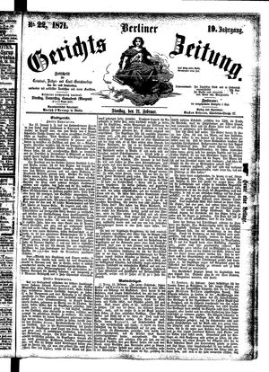 Berliner Gerichts-Zeitung vom 21.02.1871