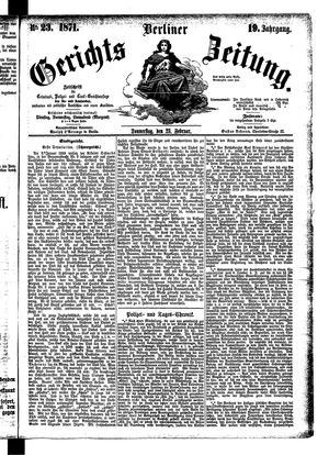 Berliner Gerichts-Zeitung vom 23.02.1871