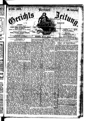 Berliner Gerichts-Zeitung vom 25.02.1871