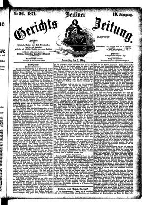 Berliner Gerichts-Zeitung vom 02.03.1871