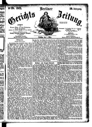 Berliner Gerichts-Zeitung vom 07.03.1871