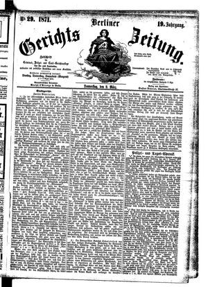 Berliner Gerichts-Zeitung vom 09.03.1871