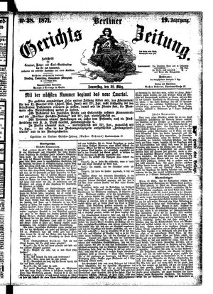 Berliner Gerichts-Zeitung vom 30.03.1871