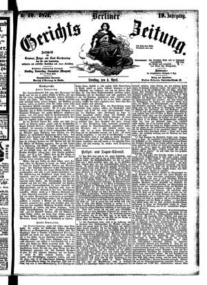 Berliner Gerichts-Zeitung vom 04.04.1871