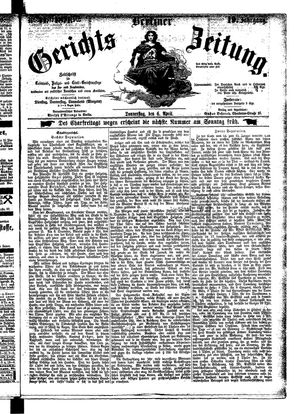 Berliner Gerichts-Zeitung on Apr 6, 1871