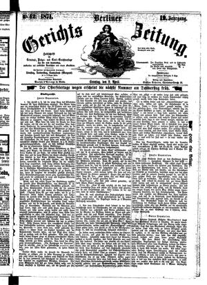 Berliner Gerichts-Zeitung vom 09.04.1871