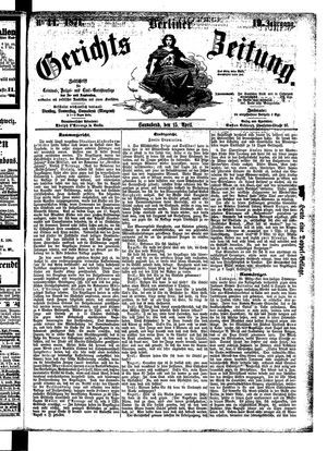 Berliner Gerichts-Zeitung on Apr 15, 1871