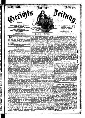 Berliner Gerichts-Zeitung vom 29.04.1871