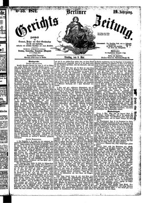 Berliner Gerichts-Zeitung vom 09.05.1871