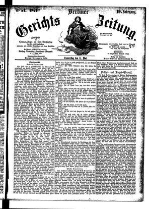 Berliner Gerichts-Zeitung vom 11.05.1871