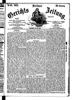 Berliner Gerichts-Zeitung on May 20, 1871