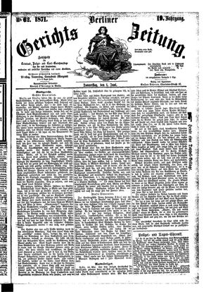 Berliner Gerichts-Zeitung vom 01.06.1871
