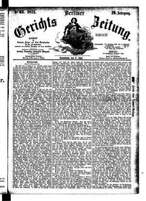 Berliner Gerichts-Zeitung vom 03.06.1871