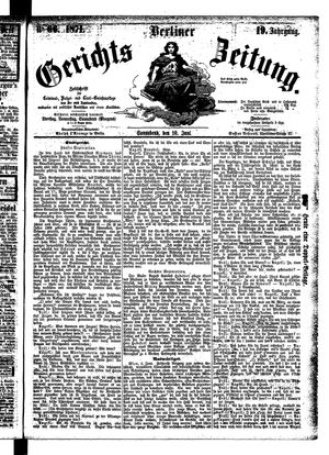 Berliner Gerichts-Zeitung vom 10.06.1871