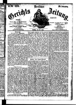 Berliner Gerichts-Zeitung vom 20.06.1871