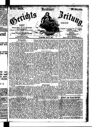 Berliner Gerichts-Zeitung vom 06.07.1871