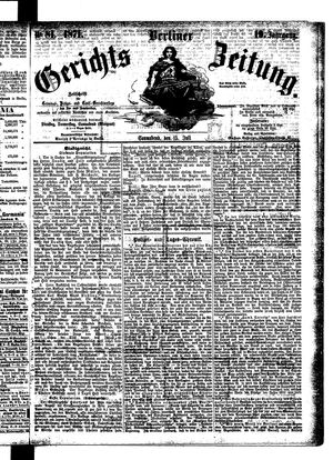 Berliner Gerichts-Zeitung vom 15.07.1871