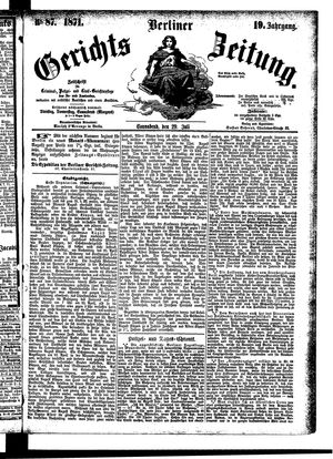 Berliner Gerichts-Zeitung vom 29.07.1871