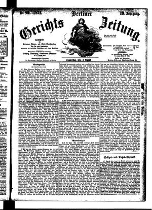 Berliner Gerichts-Zeitung vom 03.08.1871