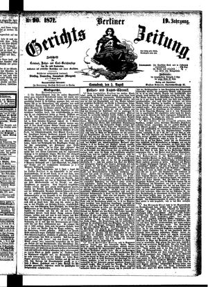 Berliner Gerichts-Zeitung vom 05.08.1871