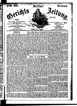 Berliner Gerichts-Zeitung vom 08.08.1871