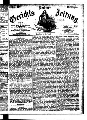 Berliner Gerichts-Zeitung vom 12.08.1871