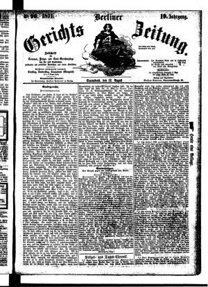 Berliner Gerichts-Zeitung vom 19.08.1871