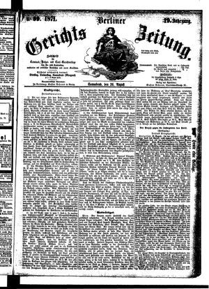 Berliner Gerichts-Zeitung vom 26.08.1871