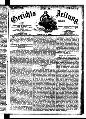 Berliner Gerichts-Zeitung vom 31.08.1871