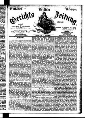Berliner Gerichts-Zeitung vom 12.09.1871