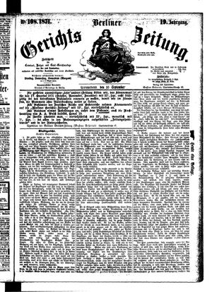 Berliner Gerichts-Zeitung vom 16.09.1871