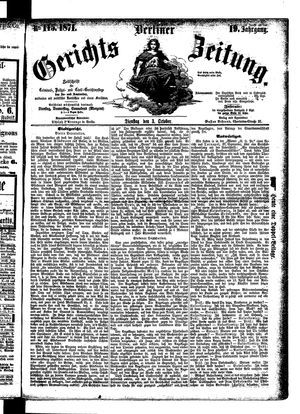 Berliner Gerichts-Zeitung on Oct 3, 1871