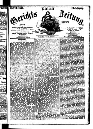 Berliner Gerichts-Zeitung vom 05.10.1871