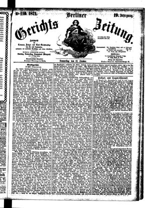 Berliner Gerichts-Zeitung vom 12.10.1871