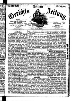 Berliner Gerichts-Zeitung vom 17.10.1871