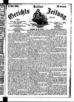 Berliner Gerichts-Zeitung vom 26.10.1871