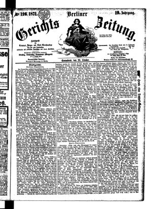 Berliner Gerichts-Zeitung vom 28.10.1871