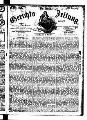 Berliner Gerichts-Zeitung on Nov 16, 1871