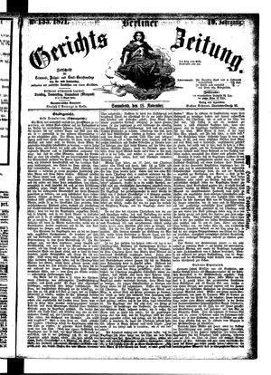 Berliner Gerichts-Zeitung vom 18.11.1871