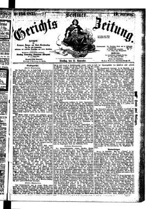 Berliner Gerichts-Zeitung vom 21.11.1871