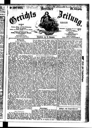 Berliner Gerichts-Zeitung vom 25.11.1871