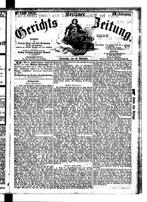 Berliner Gerichts-Zeitung vom 30.11.1871