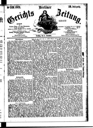 Berliner Gerichts-Zeitung vom 05.12.1871