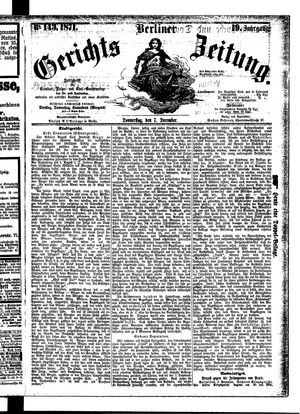 Berliner Gerichts-Zeitung vom 07.12.1871