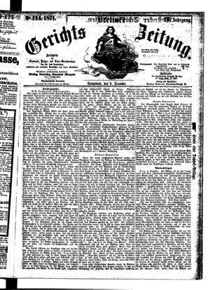 Berliner Gerichts-Zeitung vom 09.12.1871
