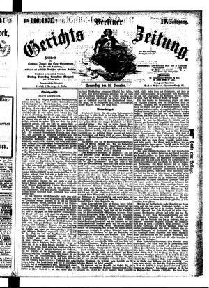 Berliner Gerichts-Zeitung vom 14.12.1871