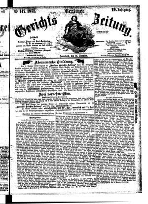 Berliner Gerichts-Zeitung on Dec 16, 1871