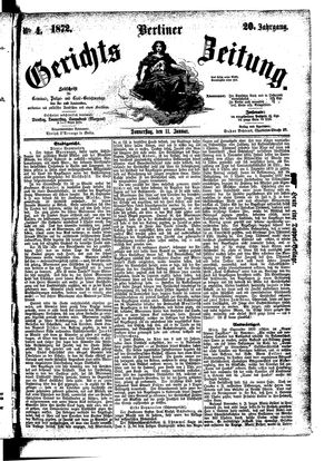 Berliner Gerichts-Zeitung vom 11.01.1872