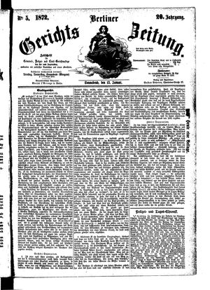 Berliner Gerichts-Zeitung on Jan 13, 1872