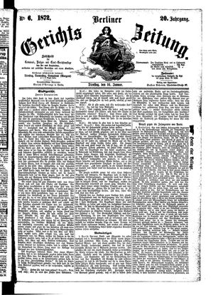 Berliner Gerichts-Zeitung vom 16.01.1872